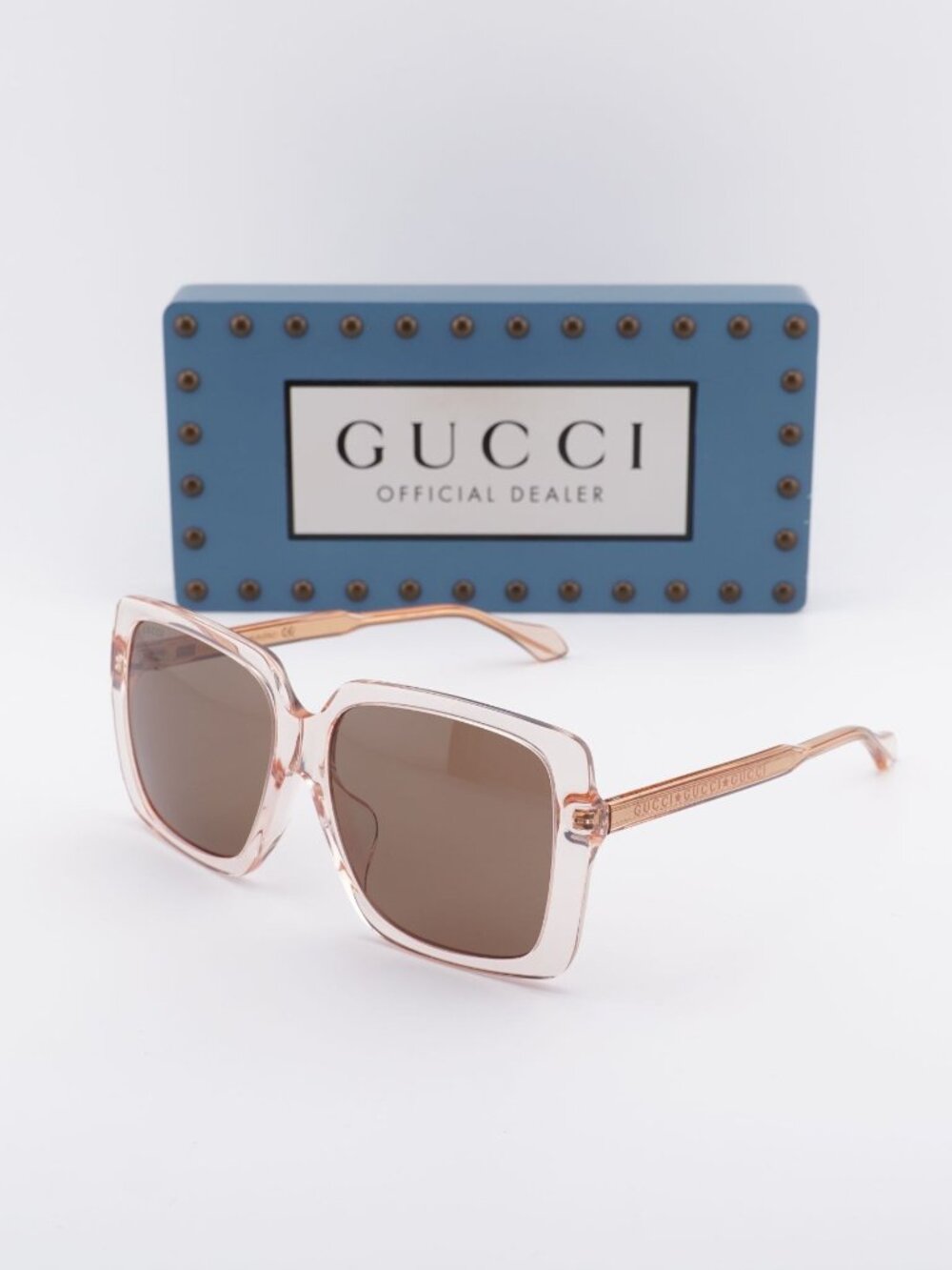 Gucci GG0567SA 004  Women Square Sunglasses - Pink / Brown